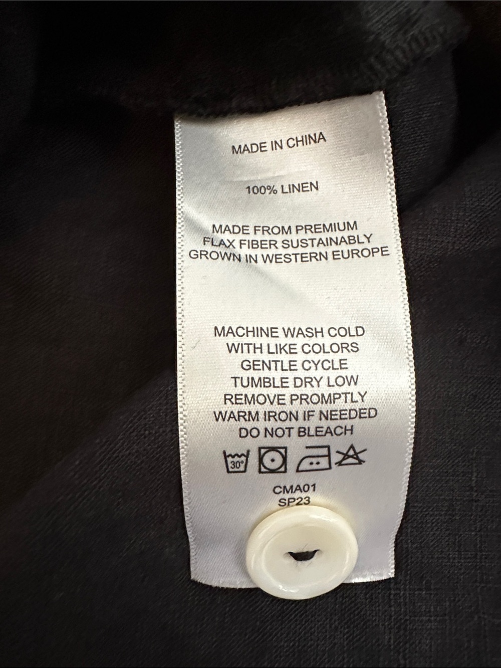 Quince 100% European Linen Button Front Dress - Picture 3 of 6